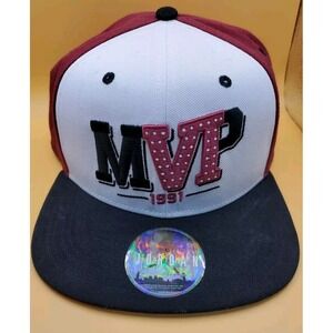 Air Jordan Men Hat Cap White Red Black MVP 1991 Jumpman Snap Back Chicago Bulls